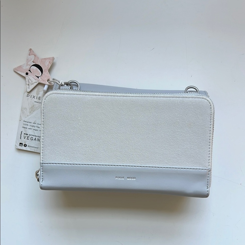 Pixie Mood Gray Vegan Leather Crossbody Bag